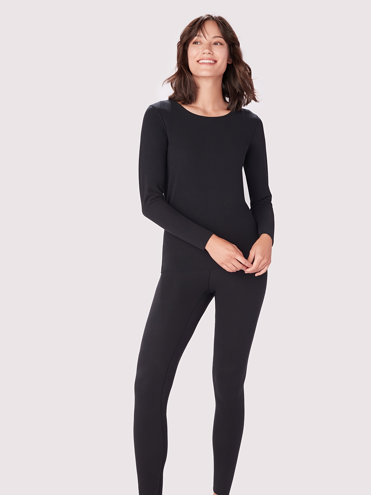 Thermal Underwear For Women Long Johns Fuzzy Lined Base Layer Top And  Bottom Sets