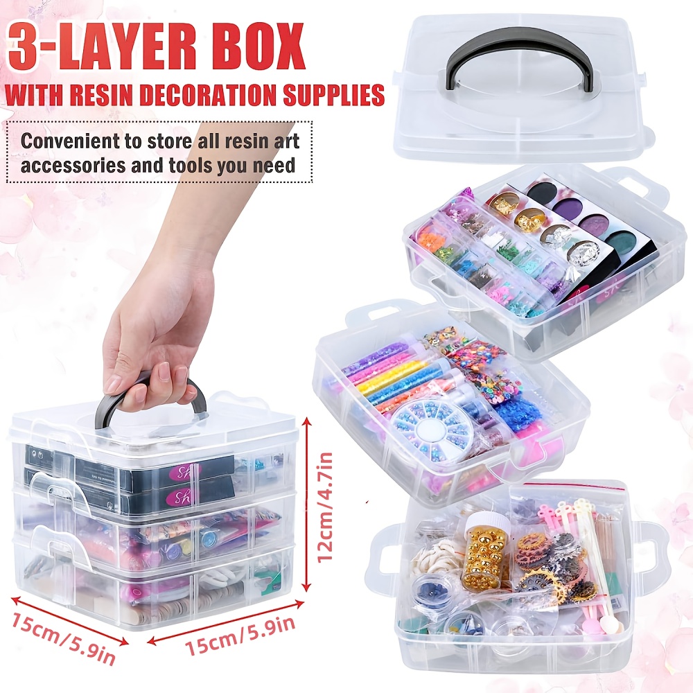 CellLuck Resin Decoration Accessories Kit for Beginners,UV Resin Jewelry  Making Kit with Resin Glitter, Foil Flakes, Dried Flowers for DIY Crafts