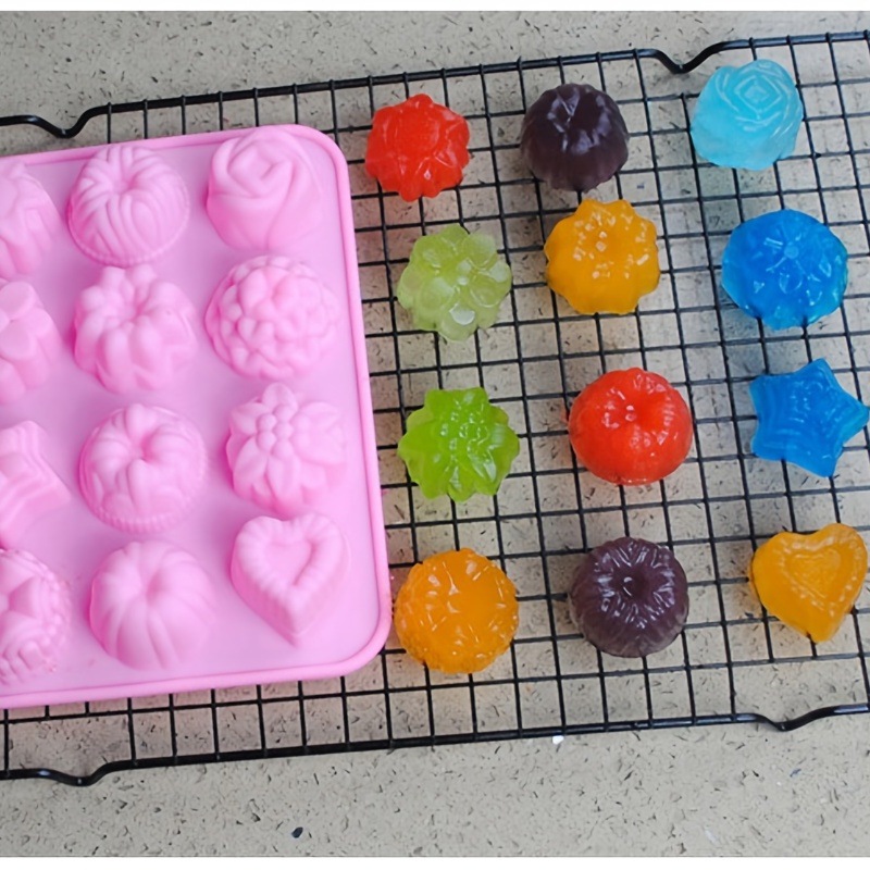 66 Cavity Fruit Silicone Gummy Candy Chocolate Mold Ice Cube Tray Jelly  Molds Cupcake Baking Fondant Mould Cake Decorating Tools