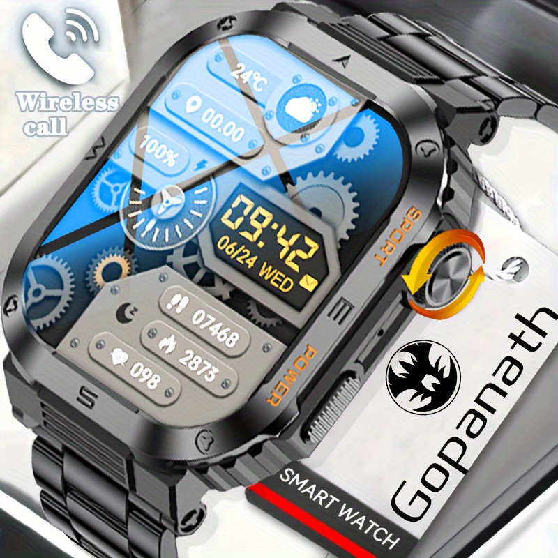Smartwatch Per Inseguitore Di Fitness Con Chiamata Wireless Alla Moda Per  Uomo Orologio Militare Compatibile Con Android/ /IPhone - Temu Italy