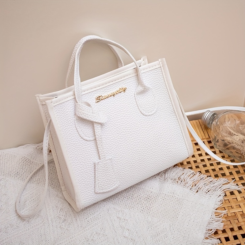 Classic Square Shoulder Bag Minimalist Satchel Women's Handbag