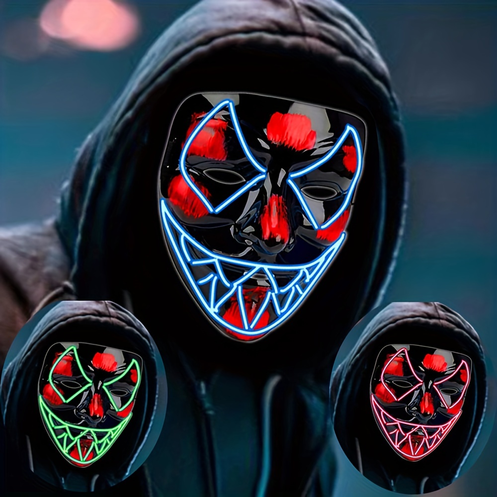 Punk Luminous Masks Halloween Party Decorative Masks - Temu Canada