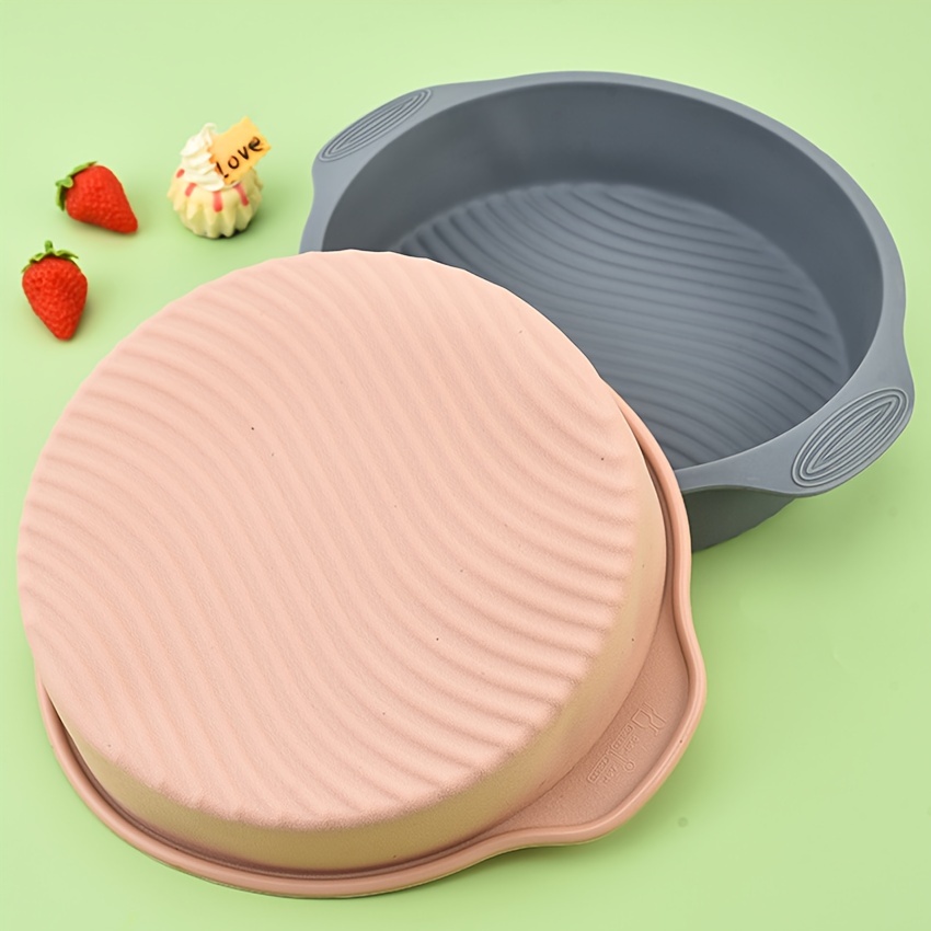 

1pc Round Large Silicone Mould Baking Pan Pastry Muffin Cake Mold Baking Accessories Silicone Molds Party Dessert Decorating Tool Cake Pan Silicone Round 28.5*24.5*6.2cm
