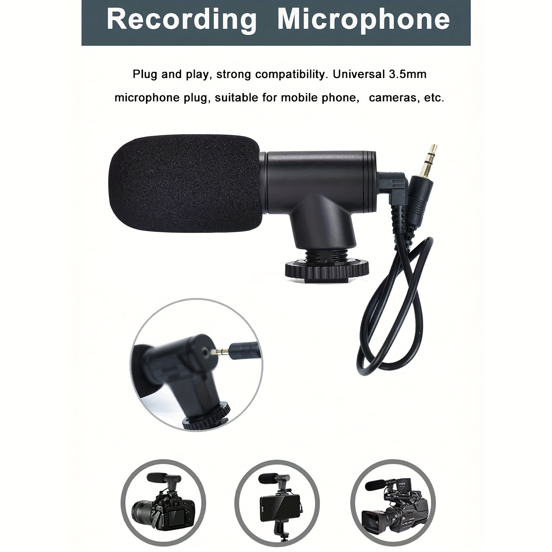 Kit de lumière de microphone pour smartphone Ensemble de microphone de  lumière de remplissage de trépied de téléphone portable portable pour la  diffusion en direct - Temu Switzerland