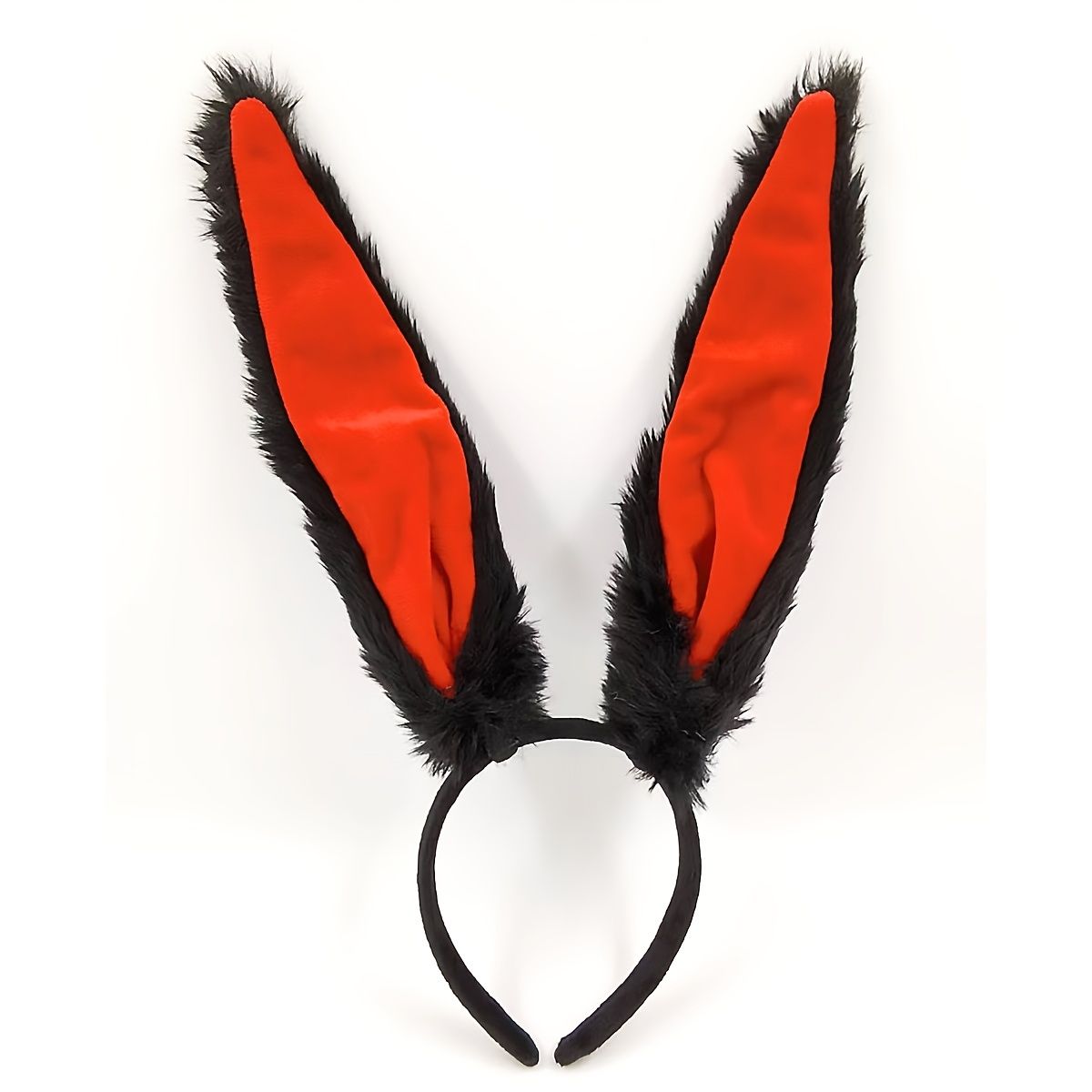 1pc Super Long Rabbit Ears Hair Accessories Black And Red Prom Party  Supplies Cosplay Headband Valentine's Day Gift | Free Shipping For New  Users | Temu