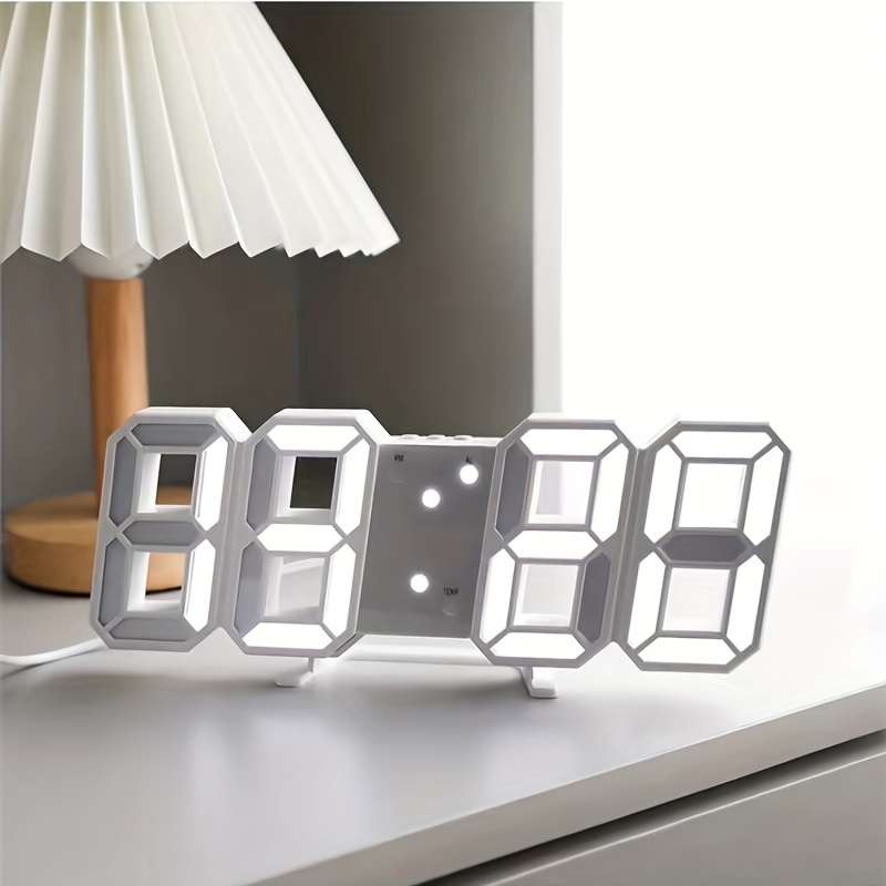 1 pièce, horloge numérique LED 3D, horloge LED de chambre pour décoration  intérieure - Temu France