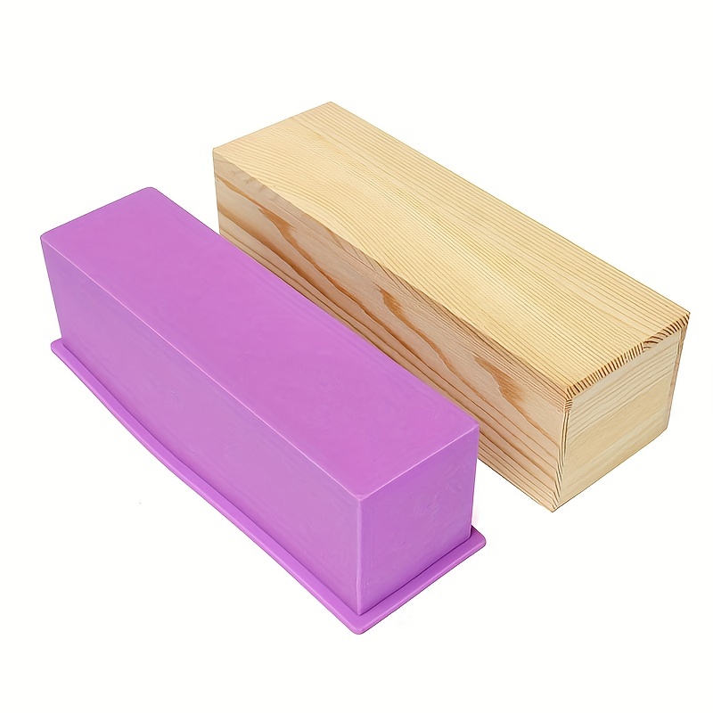 Moule flexible et rectangulaire de savon de silicone avec la boîte