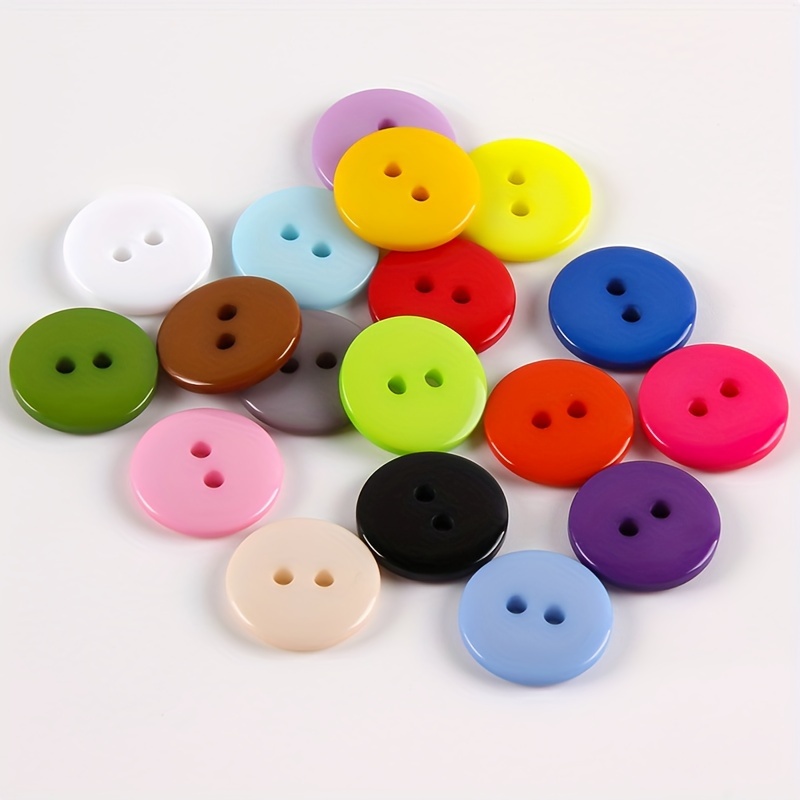 Mixed Color Round Resin Buttons Sewing Buttons Clothes - Temu