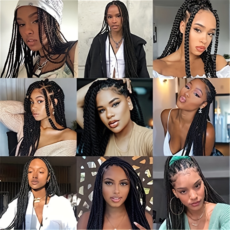 Pre Stretched Braiding Hair Extensions 50 8cm75G Box Braid Twist Hair Bulk