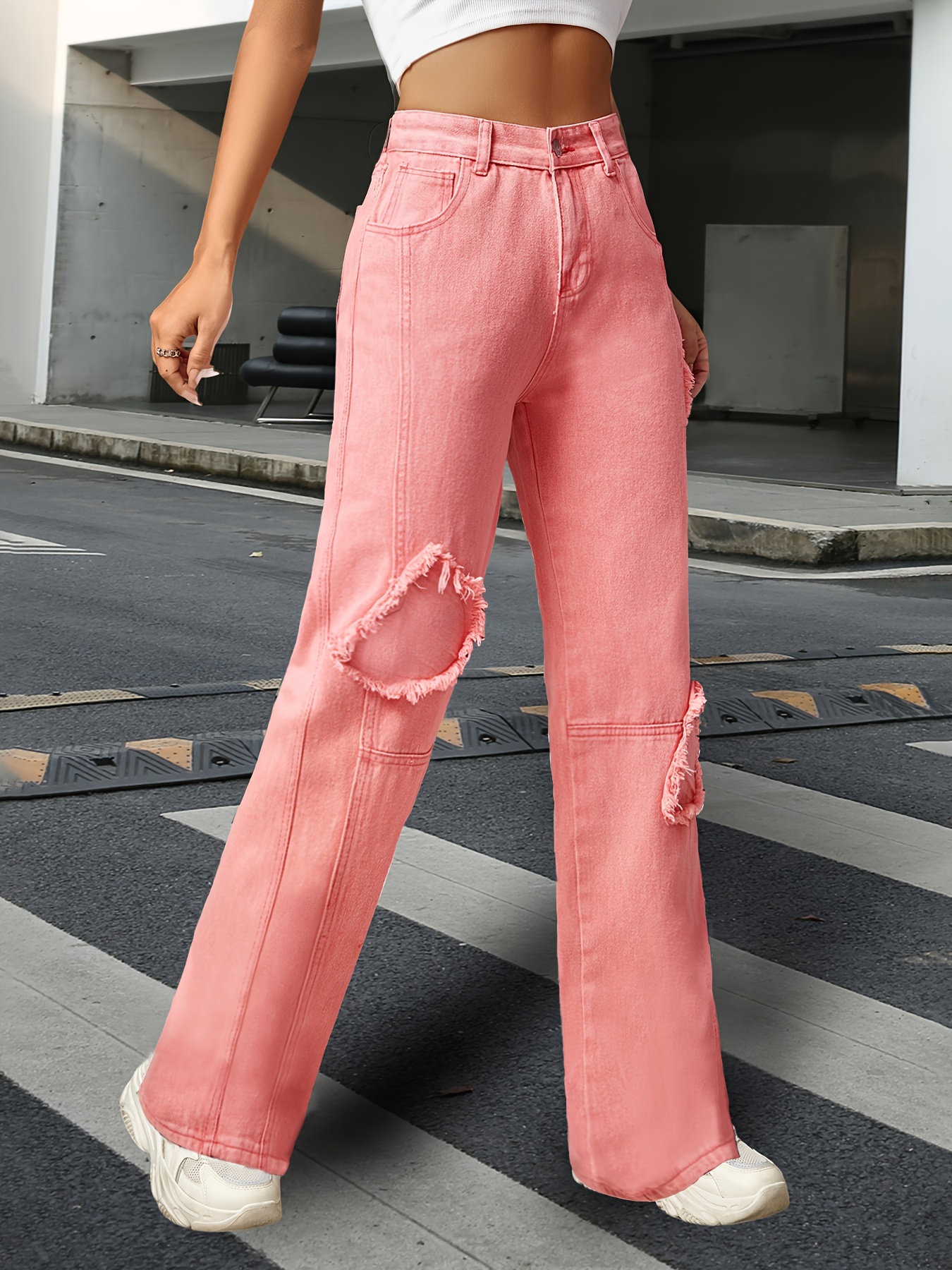 Pink Wide Leg Pants - Straight A Style