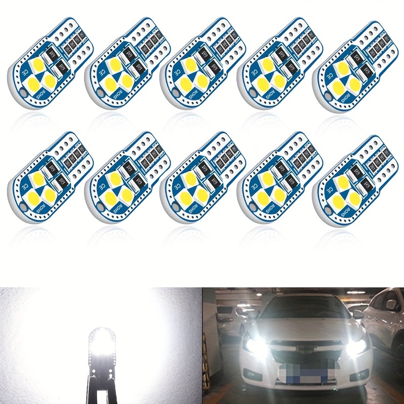 2x 194 ampoules LED, ampoule LED T10, W5W éclairage intérieur de voiture  tableau carte porte plaque d'immatriculation feux de coffre DC 12V
