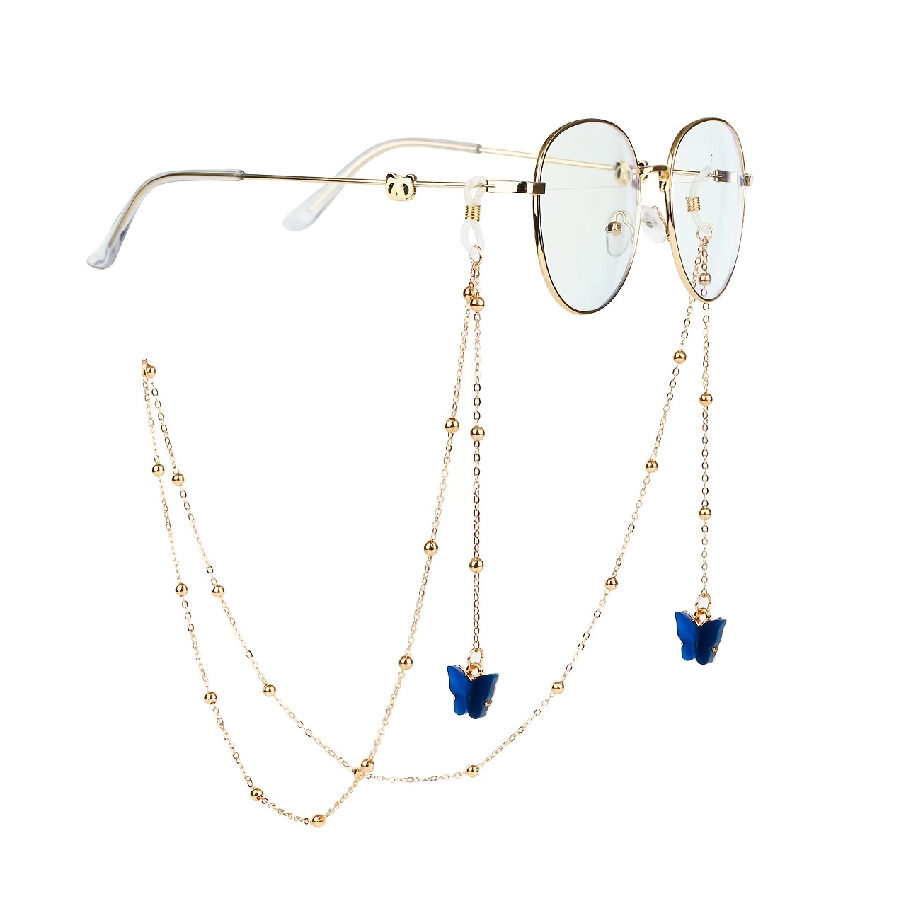 Butterfly Beads Glasses Chain Mask Holder