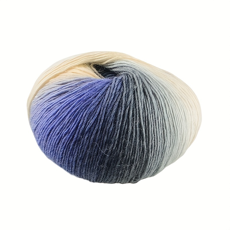 100% Wool Yarn Rainbow Color For Hand Knitting Crochet Hand - Temu