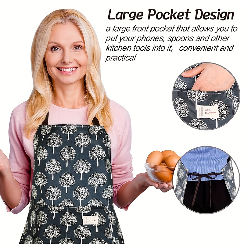 Adjustable Unisex Polyester Apron Solid Chef Waiter BBQ Apron with Pocket