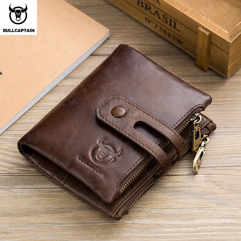 Personalized Leather Zipper Wallet
