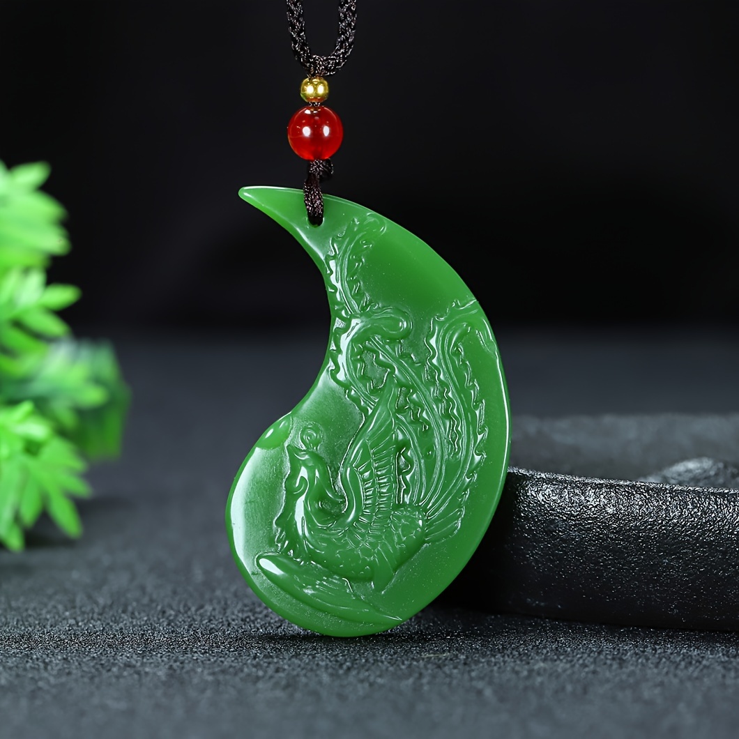 Mens jade on sale pendant necklace