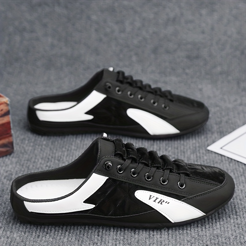 Louis Vuitton black Leather Open-Back Sneakers