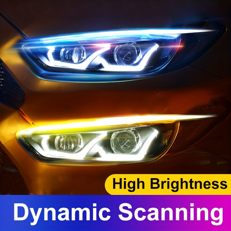 ShenMo 2 phares LED près de l'ampoule de loin H4 80W brouillard positif  lumière blanche modification ultra lumineux voiture phare ampoule avec  lentille 