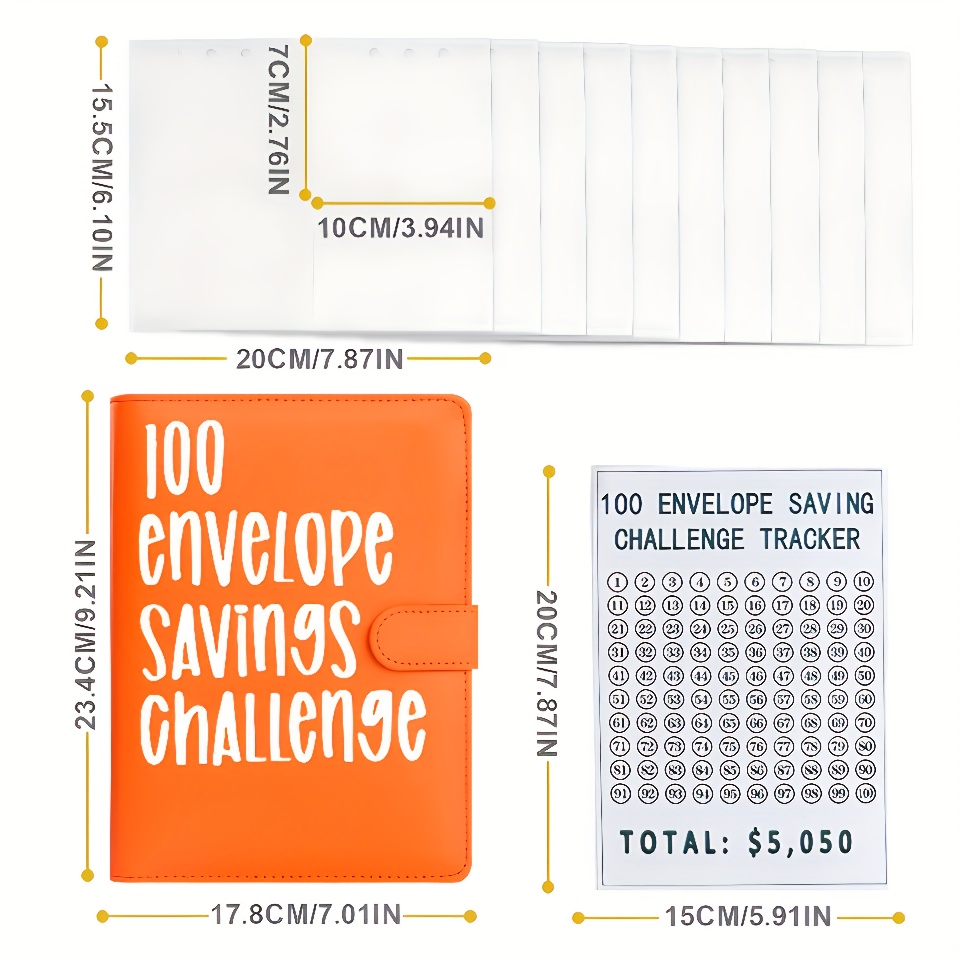 100 Enveloppe Challenge100-day Économiser de l'argent Enveloppe