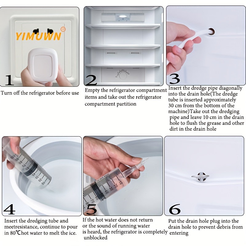 Refrigerator Universal Drain Clean Brush Wash Brush Suction
