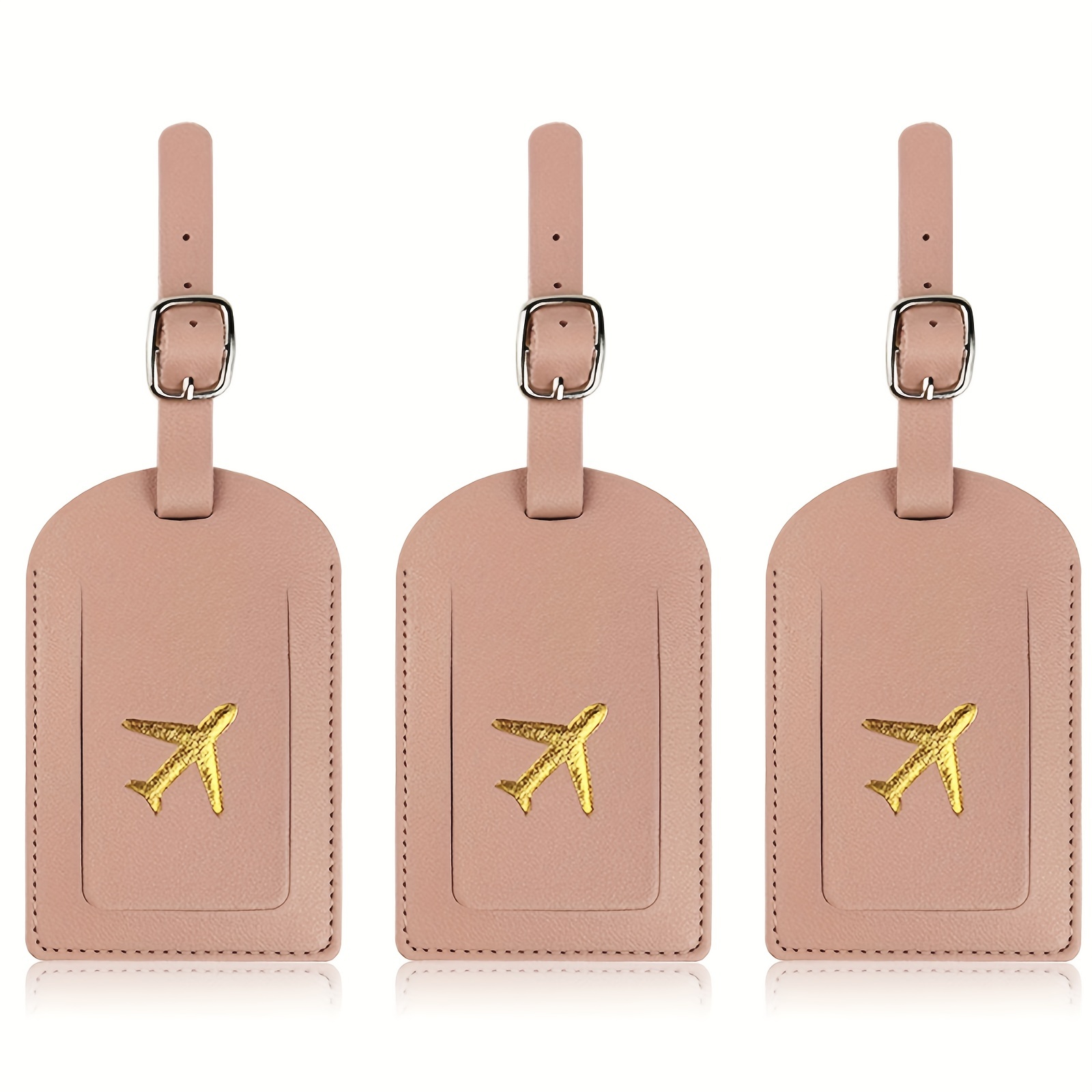 Luggage Tags, Premium Pu Leather Luggage Tags Privacy Protection Travel Bag  Labels Suitcase Tags - Temu
