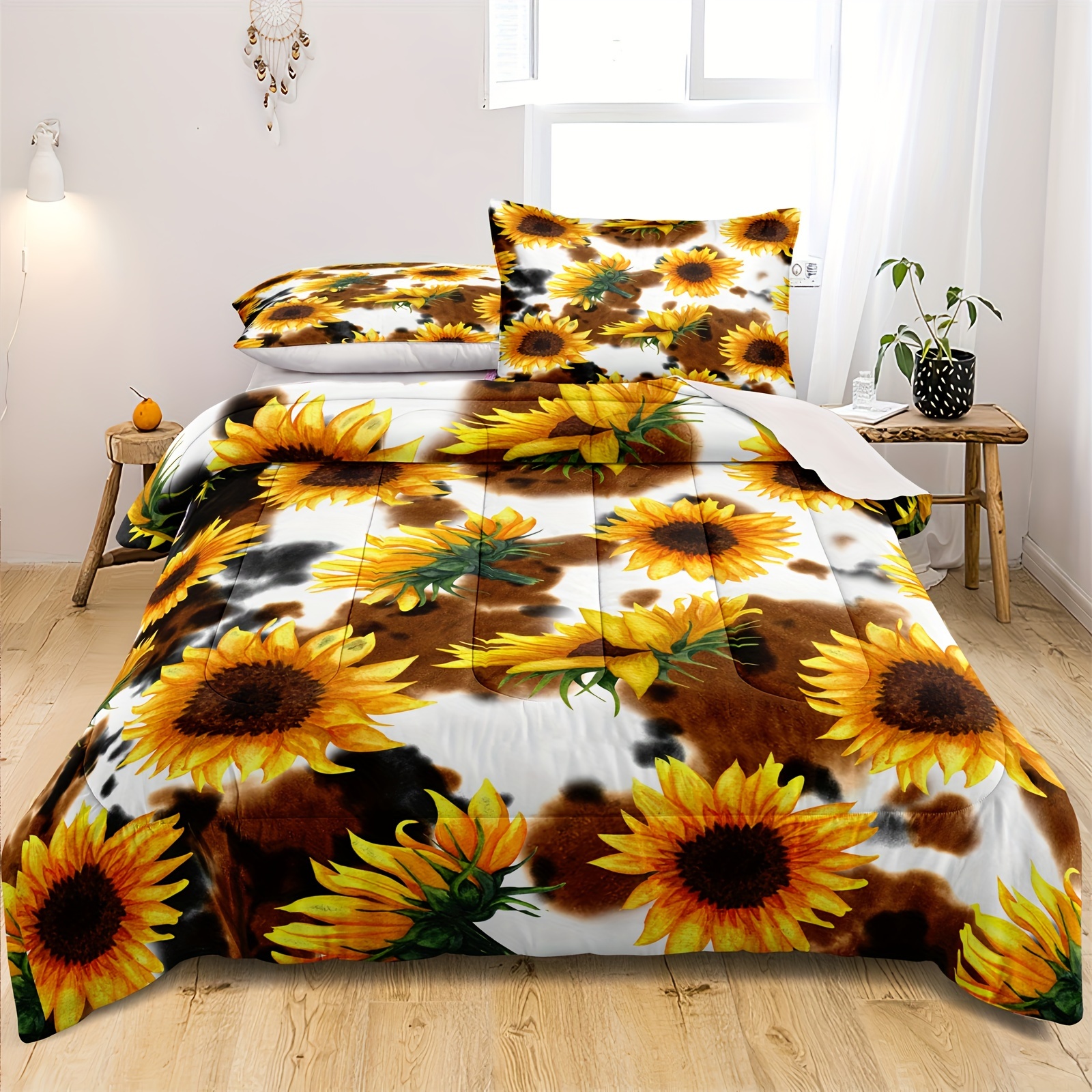 Designer Bedding Set Flower Stripe