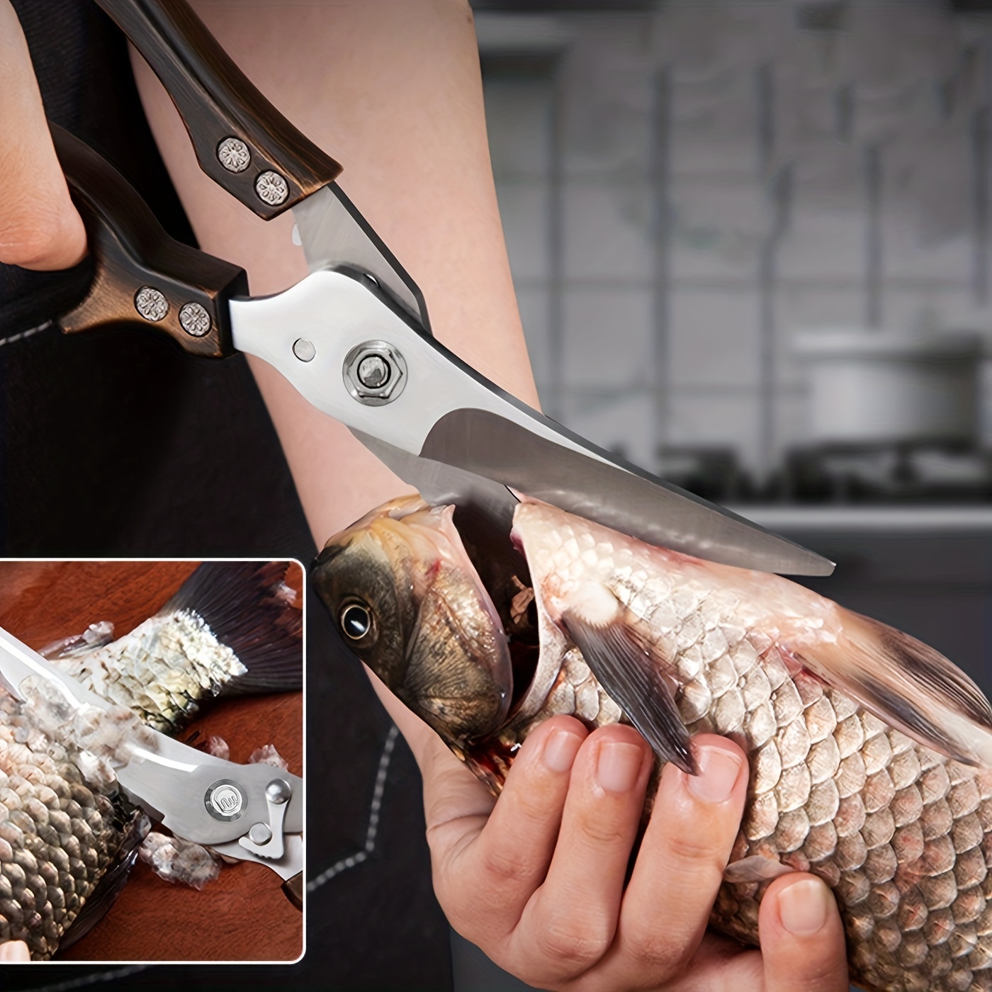 Stainless Steel Kitchen Scissors  Stainless Steel Fish Scissor - Scissors  Kitchen - Aliexpress