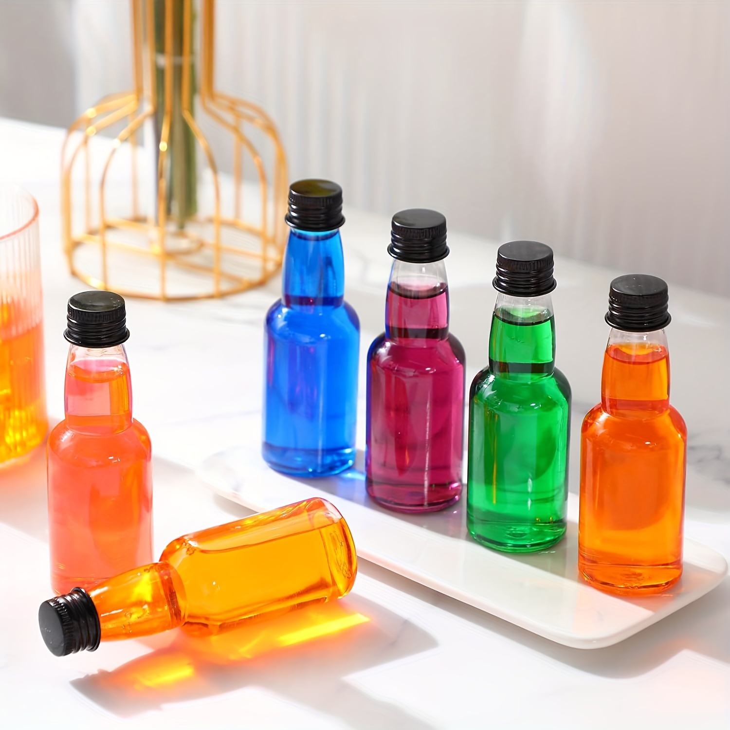 Wholesale 16 fl oz. Reusable Clear Plastic Bottles with Caps, 20