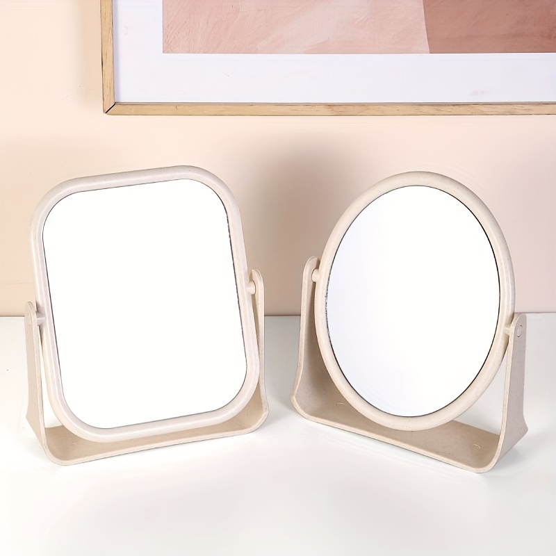 Rechteckiger Desktop-Spiegel, echter Make-up-Reflektionsspiegel, nicht  umkehrbarer Spiegel, Kosmetik-Standspiegel