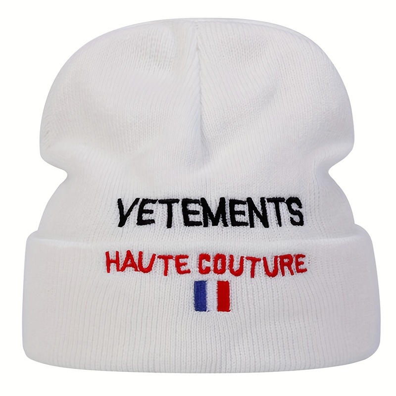 V Embroidery Graphic Beanie Trendy Solid Color Couple Beanies Casual  Coldproof Knit Hats For Women & Men - Temu