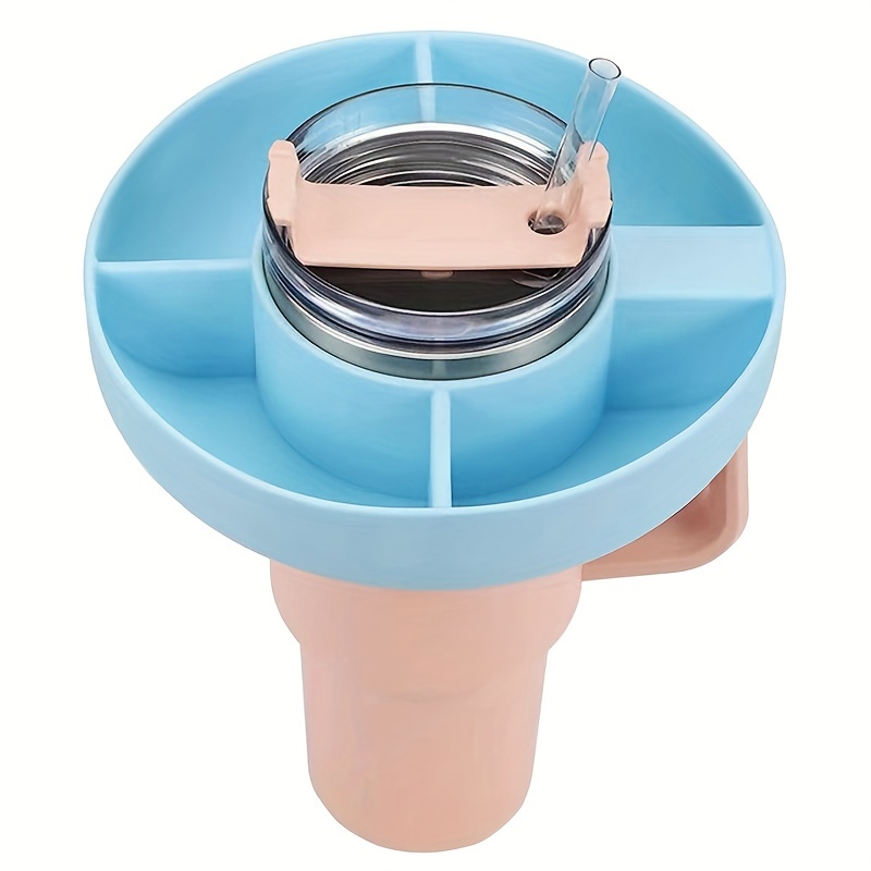 Silicone Snack Bowl For 40oz Tumbler with Handle & 4 Compartments