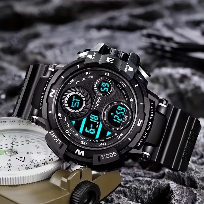 腕時計 メンズ デジタル 1 ダイヤルファッショナブルな多機能 