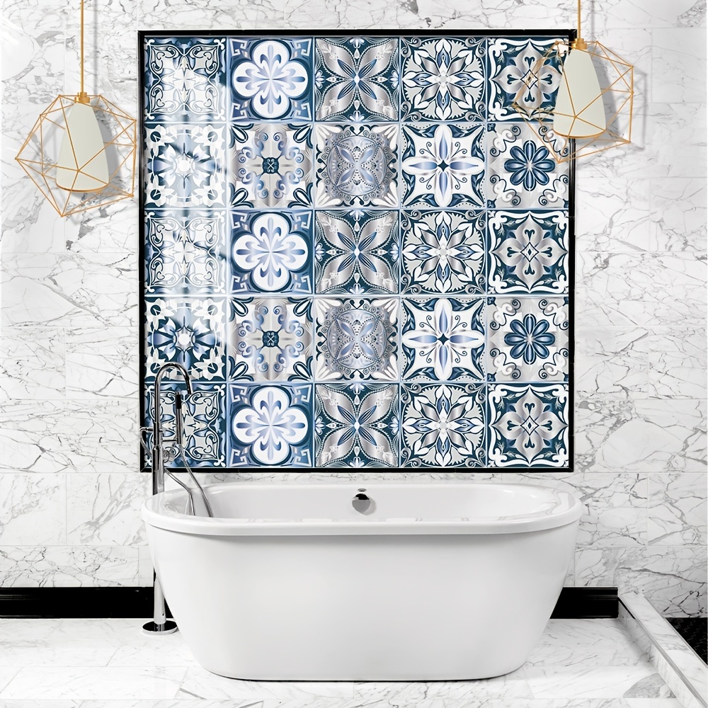 Tile Stickers Tiles for Kitchen/bathroom Back Splash Floor Decals patchwork  Mix Eclectic 60 Tile Sticker Pack 