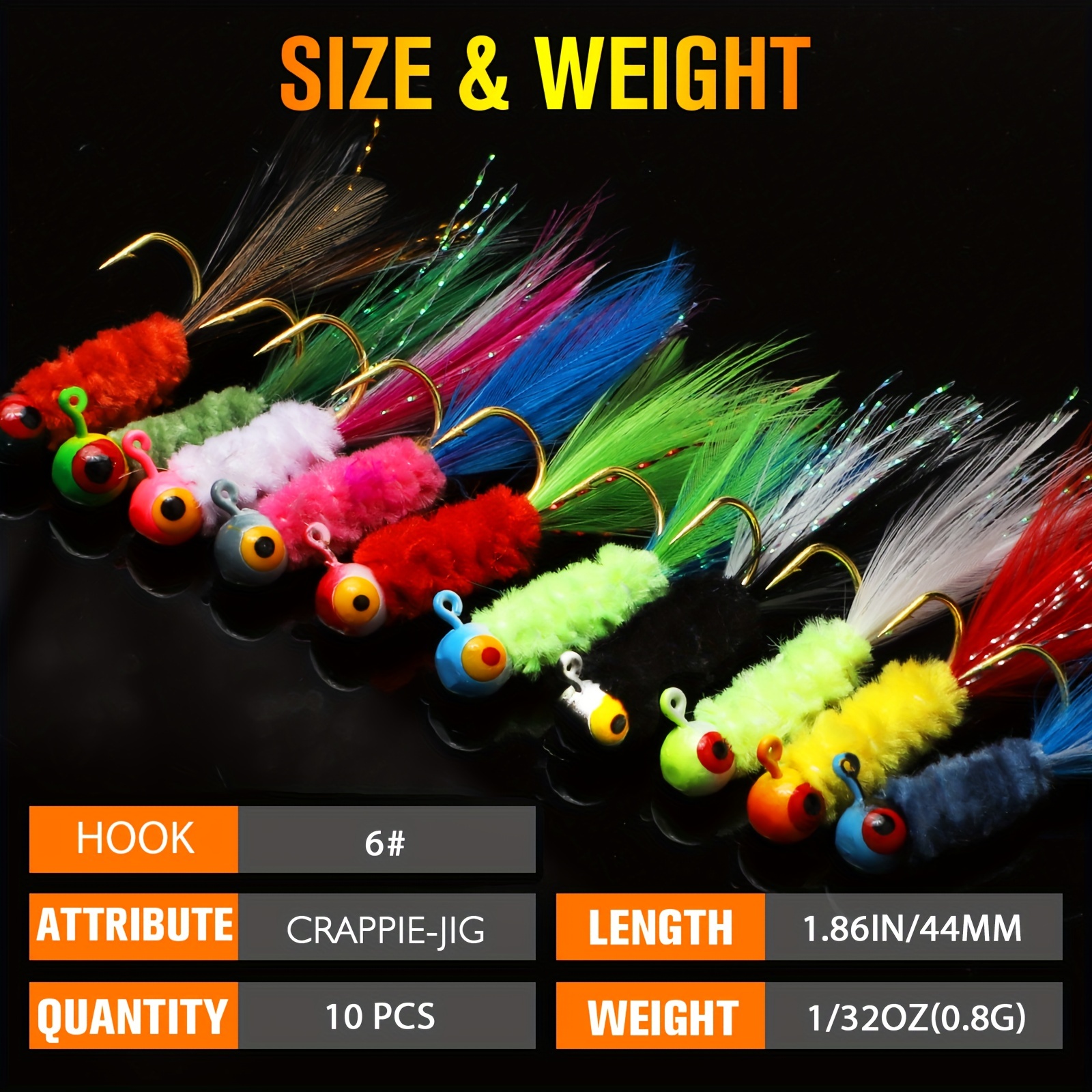 Colorful Beads Fly Fishing Hair Hook Weighted Copper Head - Temu