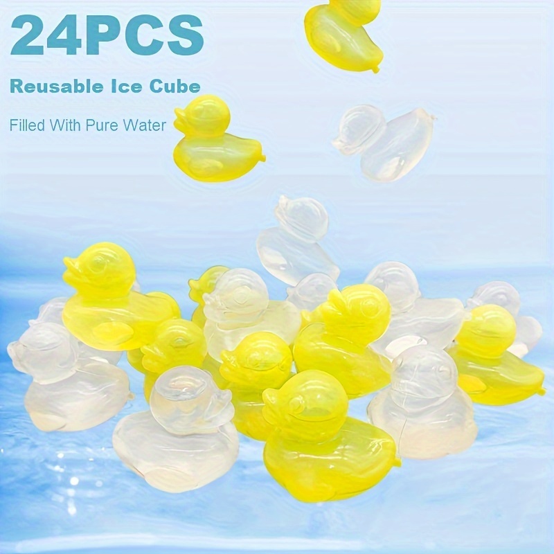 Cubitos de hielo reutilizables, 40 cubitos de hielo de plástico,  congelación rápida, fáciles de limpiar, congelables, falsos cubitos de  hielo para
