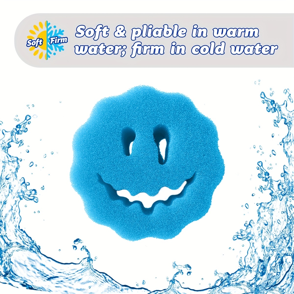 Creative Happy Face Magic Cleaning Brush,sponge Like Loofah Sponge For  Keyboard Cleaning And Dishwashing Cotton Scratch Free - Temu