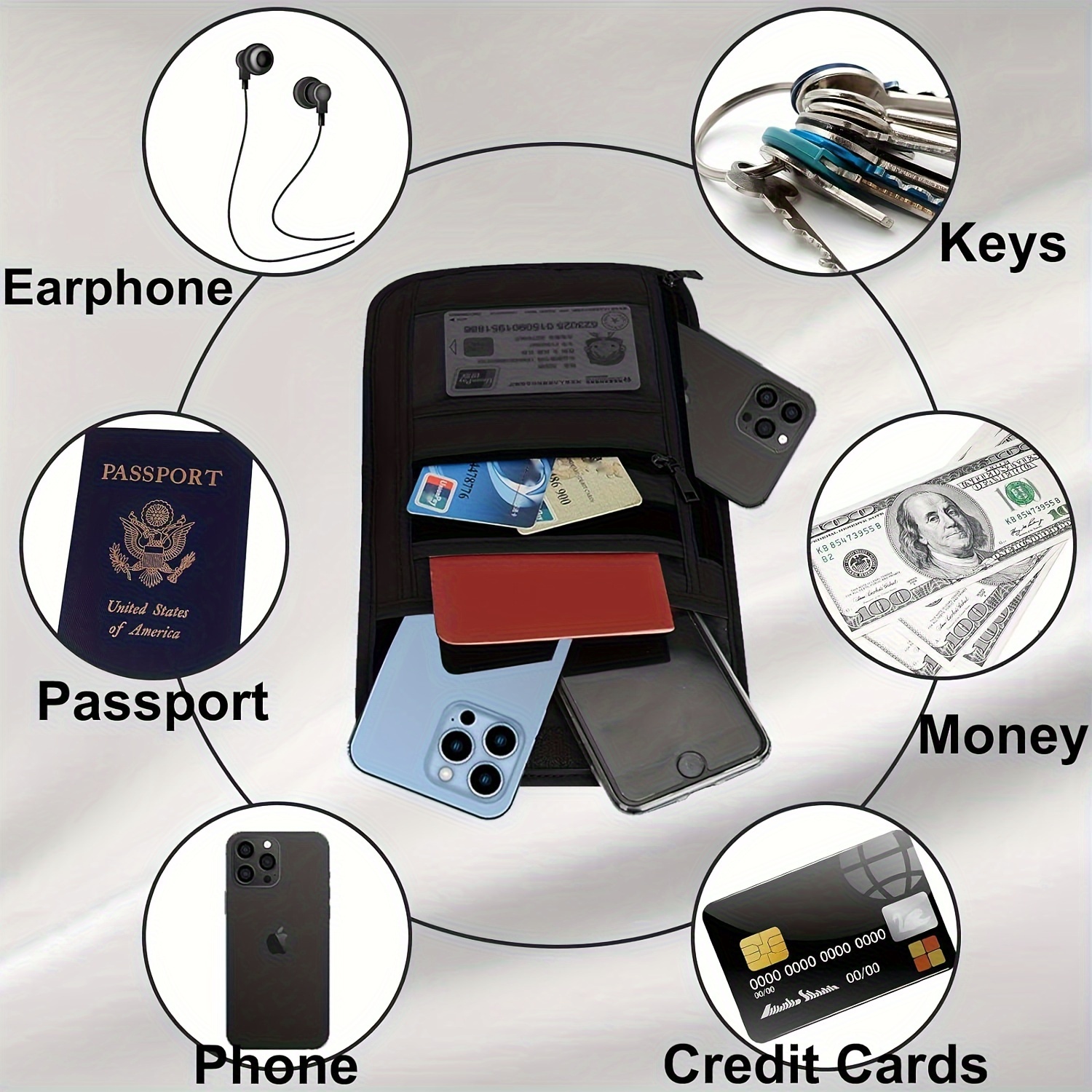 Agenda De Seguridad Grande Para Esconder Dinero, Pasaporte