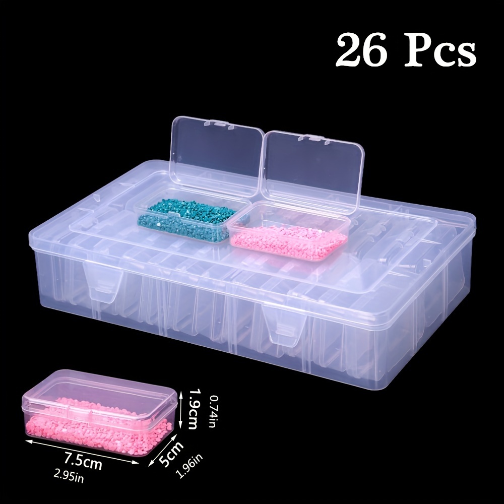 Transparent Sub grid Beaded Storage Box Large Capacity - Temu