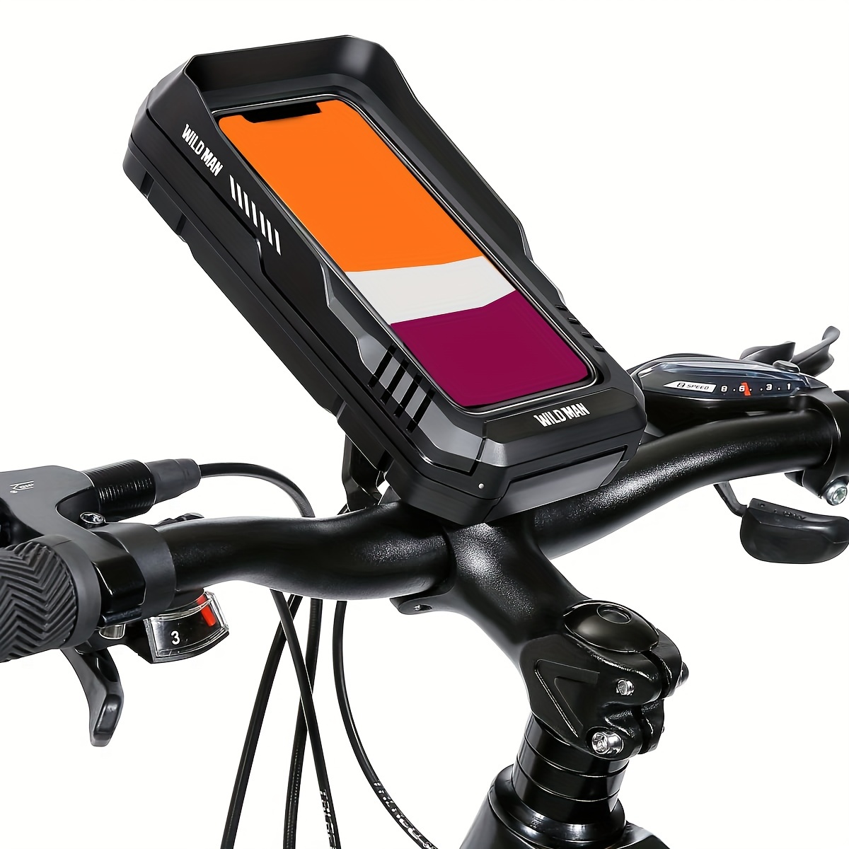 Sacoche guidon vélo 1 Litre - Support téléphone 7 inch VTT/Vélo De