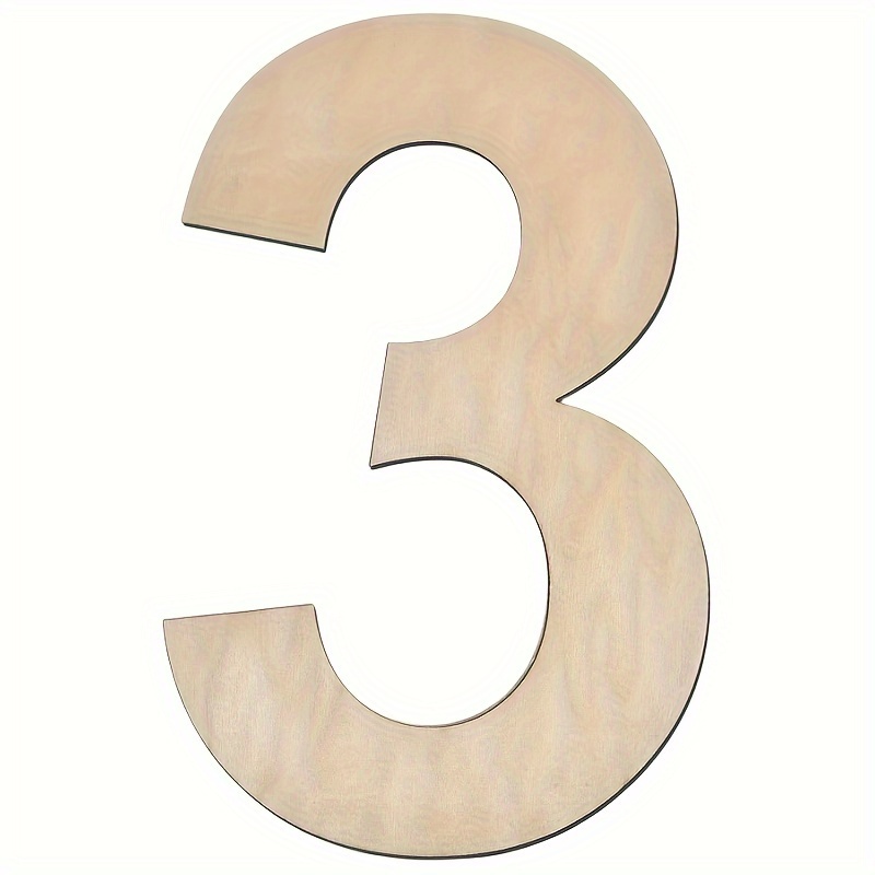 3 Inch Blank Wood Number 0-9 Wood Slices Sign Board for DIY