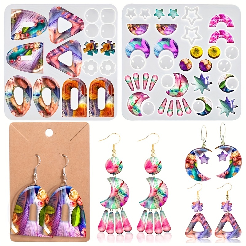 DOT & ARCH dangle and drop Earrings SUBLIMATION Blanks Rainbow