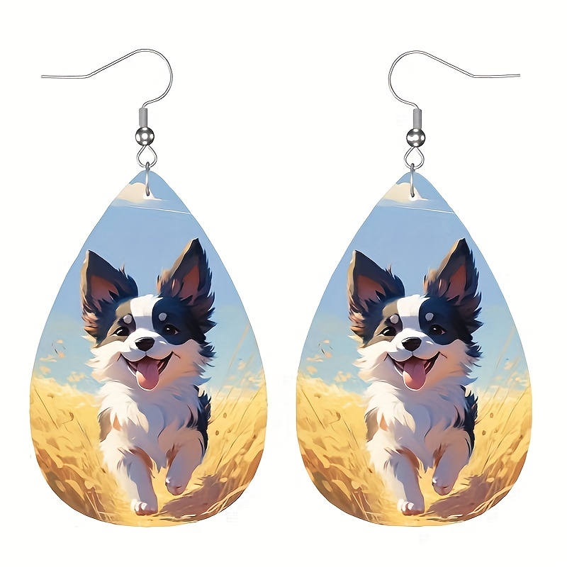 Papillon Dog Earrings