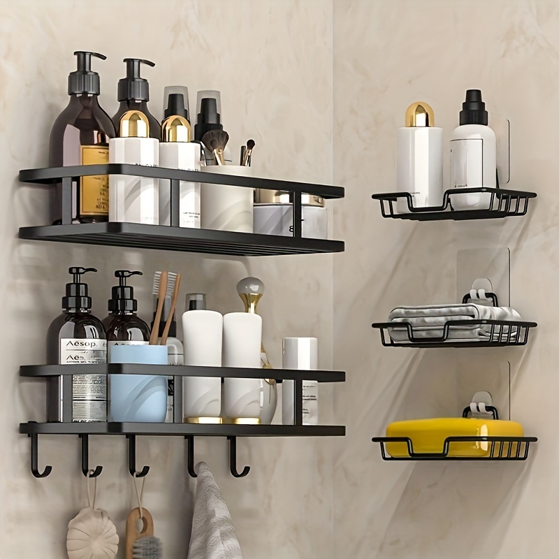 Wall Mounted Bathroom Shelf, Cosmetic Storage Rack, Shower Caddy