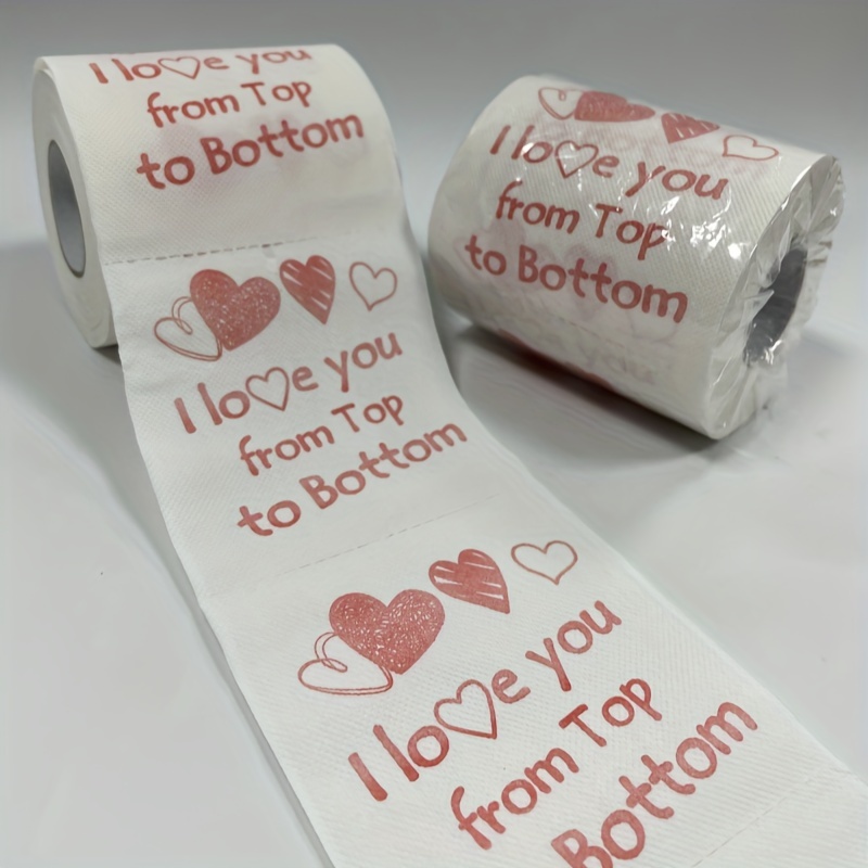 

1pc，creative Love Printed Tissue, "i Love You, From Top To Bottom", A Gift Full Of Love, A Surprise For Your Partner.