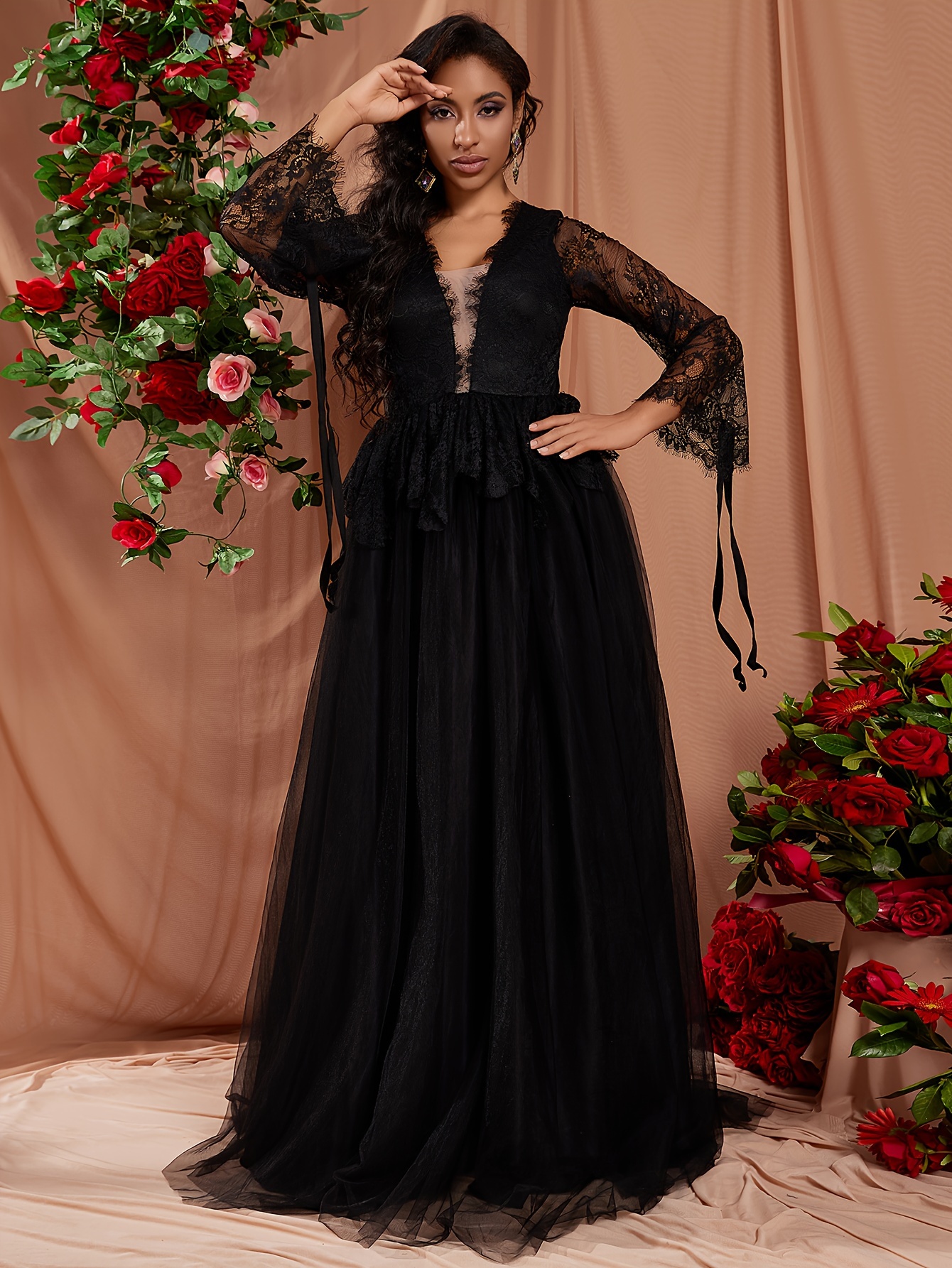 Black Wedding Dress - Temu