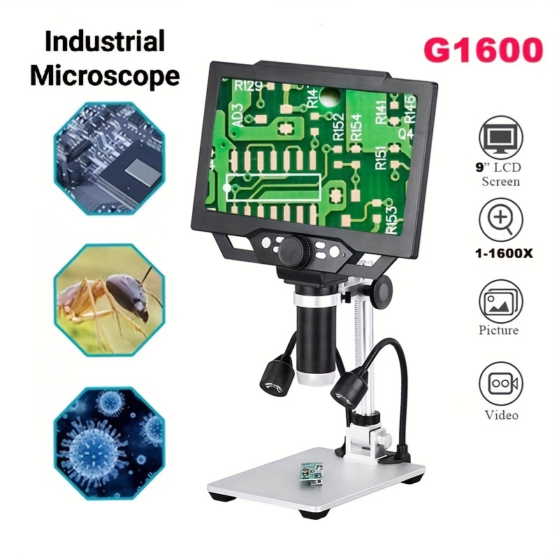 7" LCD Digital Microscope ANNLOV 1200X Maginfication 1080P Coin Microscope with Metal Stand,12MP Ultra-Precise Focusing Video Camera for Kids Adults,8 - 2