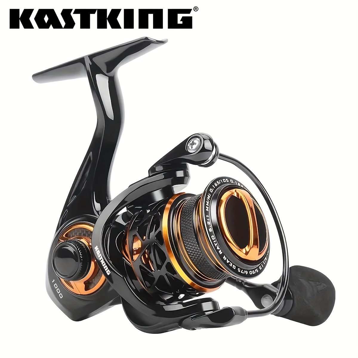  KastKing Valiant Eagle Spinning Reels, Black Gold Fishing Reel,  Size 1000 : Sports & Outdoors
