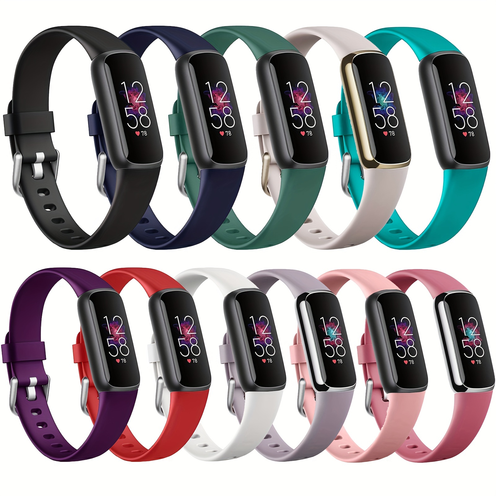 honecumi Bands Replacement for Fitbit Charge 4/ Charge 3/ Charge 3 SE Bands  for Women Large, Charge 4 Silicone Sports Band Wristband Strap Bracelet