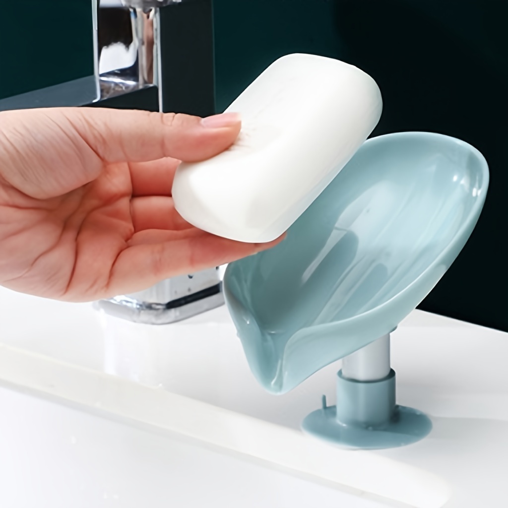 Leaf Shape Soap Holder Self Draining Soap Dish Holder With - Temu