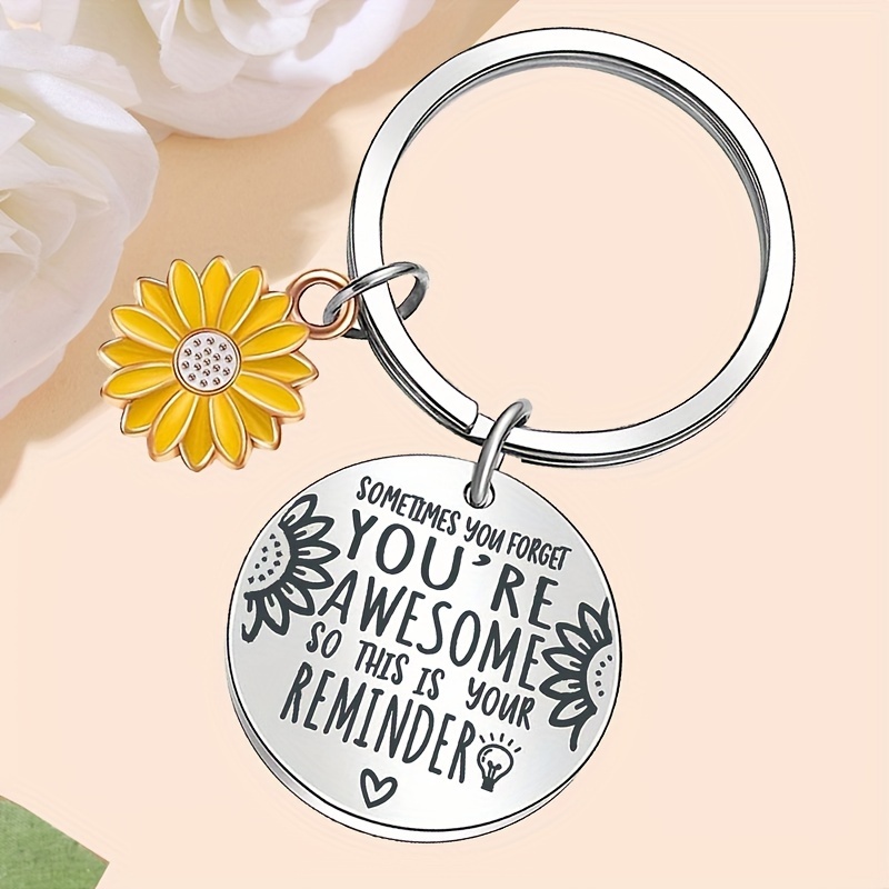 You Are Awesome Keychain Cute Stainless Steel Key Chain Ring Birthday Gift for Best BFF Girls Boys,Temu